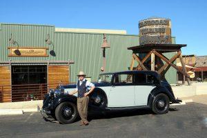 eric watson and antique roadster at stagecoach village
