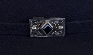 Silver Black Diamond Hat Band
