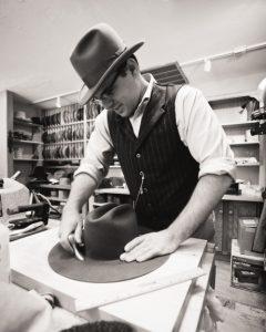 Eric Watson making hats