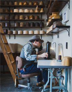 eric watson sewing a custom fitted hat