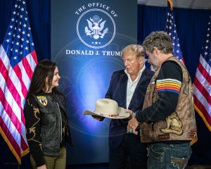 Bikers for Trump With MAGA Hat